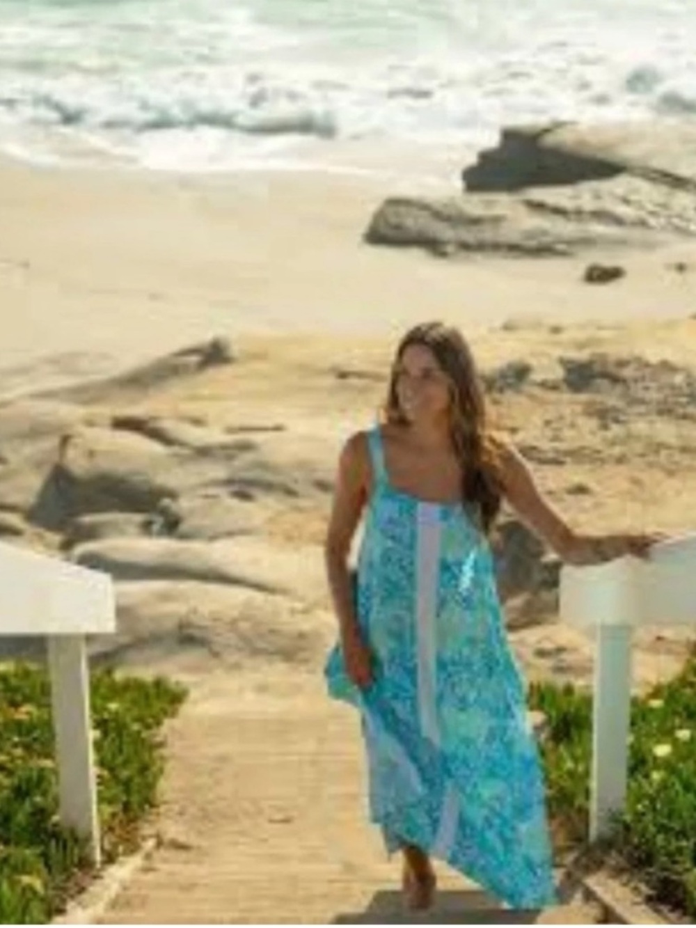 Lilibridge Blue Tropics Midi Dress. XS. NWT. $138! - Picture 9 of 12